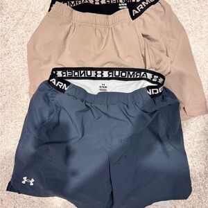 Under Armour Dual Pack Shorts - Navy and Beige